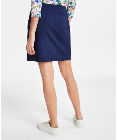 Women's Solid Pull-On Skort Blue $15.64 Skirts