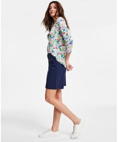 Women's Solid Pull-On Skort Blue $15.64 Skirts