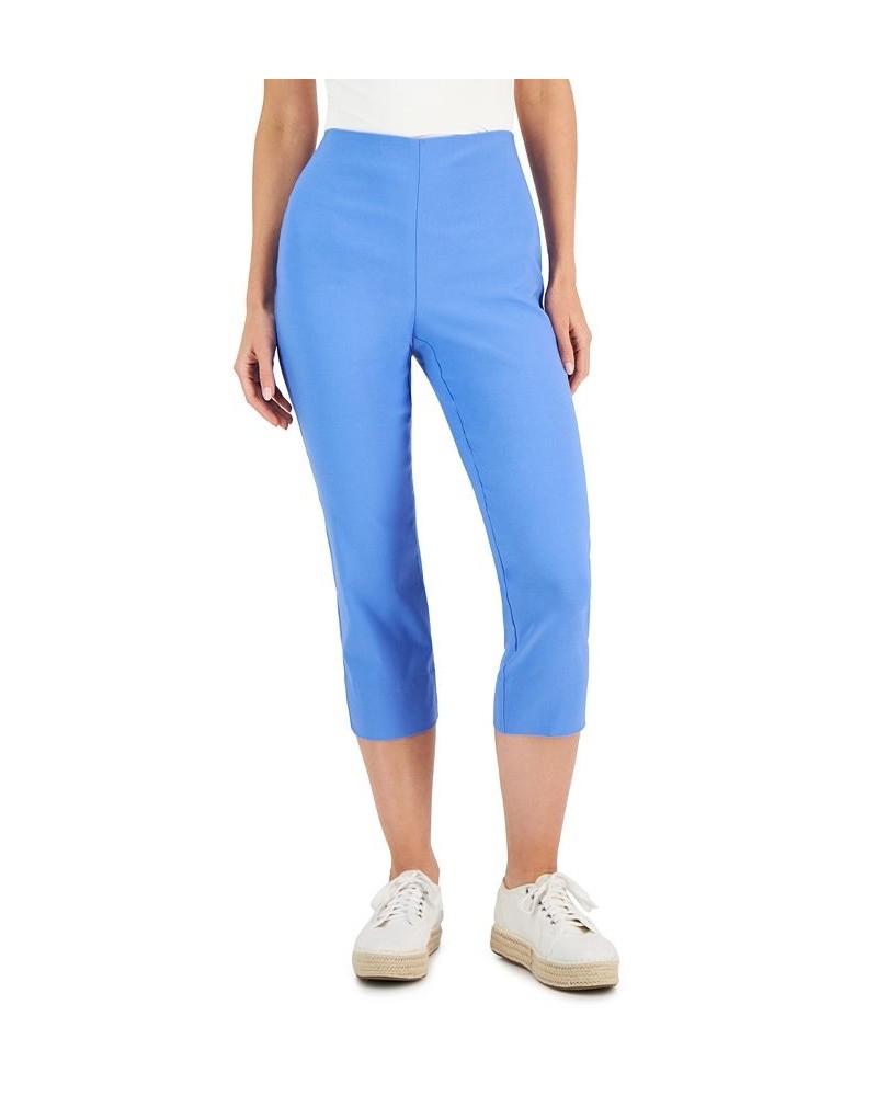 Women's Chelsea Pull-On Tummy-Control Capris Blue $18.59 Pants