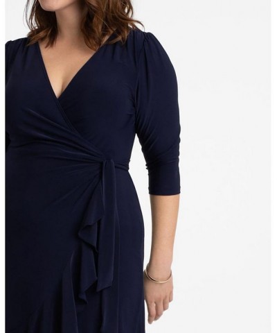 Women's Plus Size Whimsy Wrap Dress Plum $52.92 Dresses