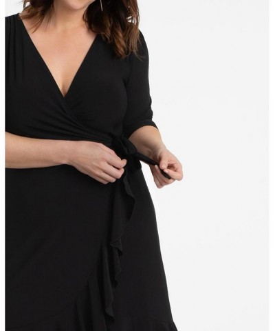 Women's Plus Size Whimsy Wrap Dress Plum $52.92 Dresses