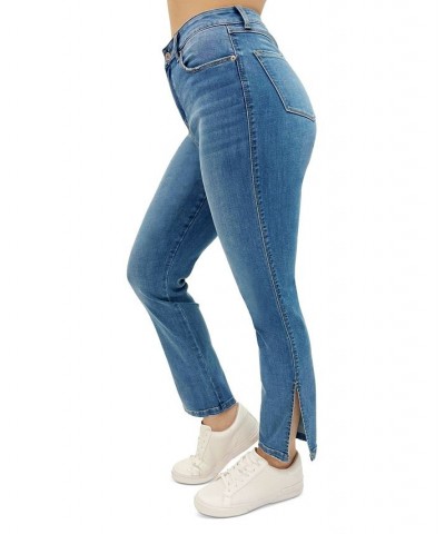 Juniors' Distressed Slim Straight-Leg Jeans Medium Wash $17.98 Jeans