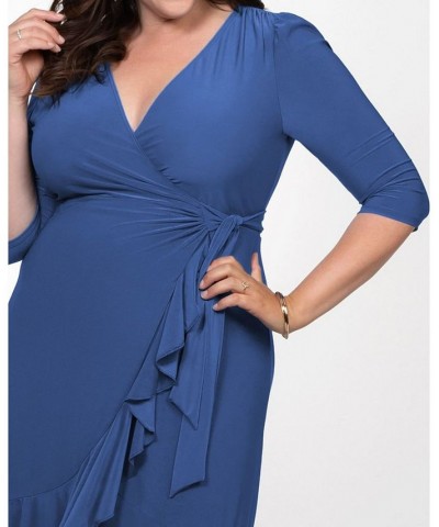 Women's Plus Size Whimsy Wrap Dress Plum $52.92 Dresses