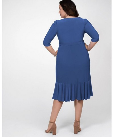 Women's Plus Size Whimsy Wrap Dress Plum $52.92 Dresses