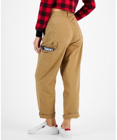 Women's Twill Rolled-Cuff Carpenter Pants Otter $37.48 Pants