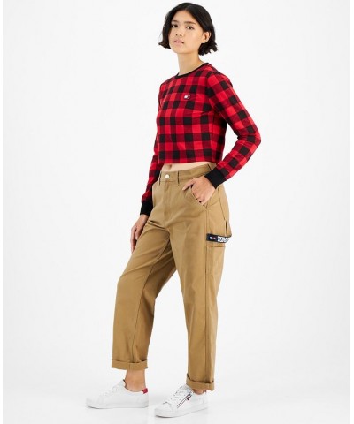 Women's Twill Rolled-Cuff Carpenter Pants Otter $37.48 Pants