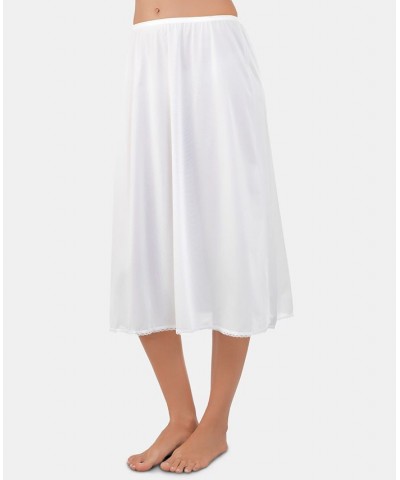 Women's "Daywear Solutions" A-Line Satin Glance Half Slip 11711 White $16.42 Lingerie