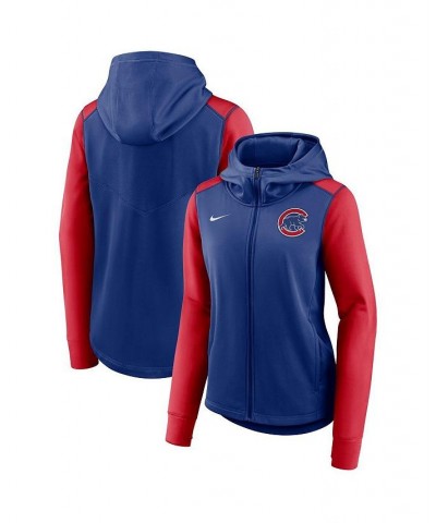Women's Royal Red Chicago Cubs Authentic Collection Full-Zip Hoodie Royal, Red $52.99 Sweatshirts