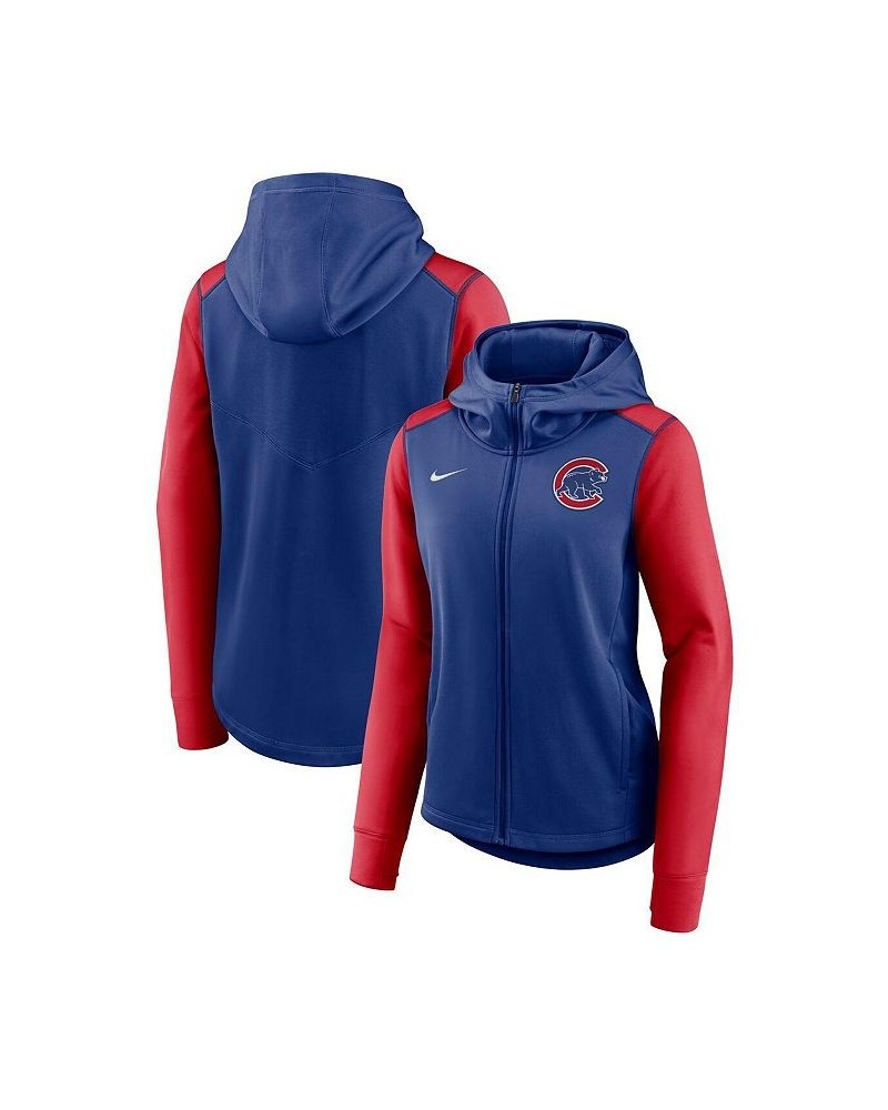 Women's Royal Red Chicago Cubs Authentic Collection Full-Zip Hoodie Royal, Red $52.99 Sweatshirts