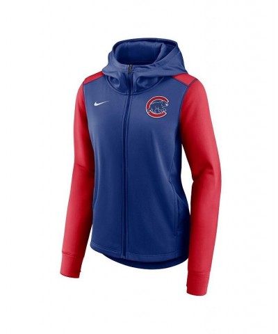 Women's Royal Red Chicago Cubs Authentic Collection Full-Zip Hoodie Royal, Red $52.99 Sweatshirts