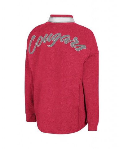 Women's Crimson Washington State Cougars Alice 2-Hit Fleece Quarter-Zip Jacket Crimson $35.09 Jackets