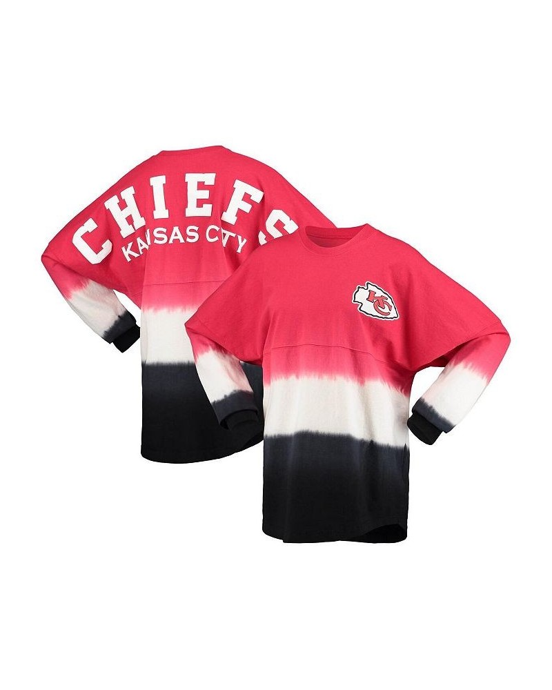 Women's Branded Red White Kansas City Chiefs Ombre Long Sleeve T-shirt Red, White $35.70 Tops