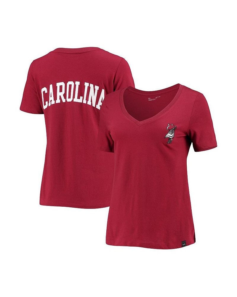 Women's Garnet South Carolina Gamecocks Vault V-Neck T-shirt Garnet $23.99 Tops