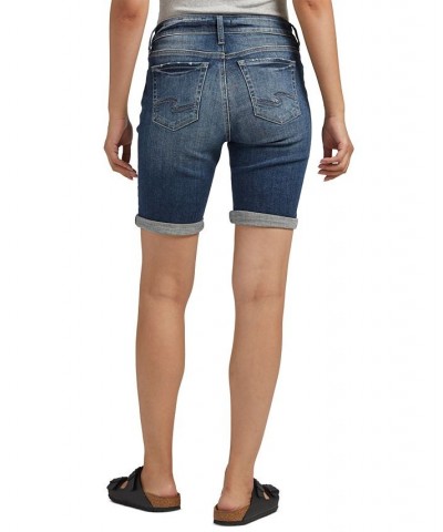 Women's Elyse Mid-Rise Denim Bermuda Shorts Indigo $29.60 Shorts