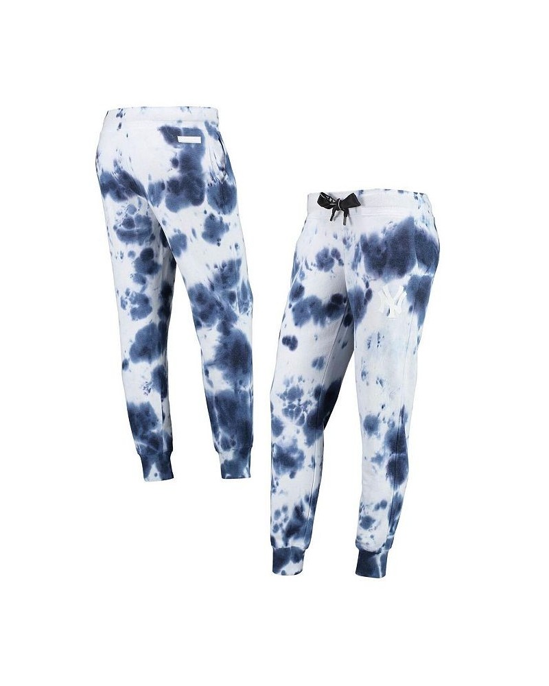 Women's White Navy New York Yankees Melody Tie-Dye Jogger Pants White, Navy $36.00 Pants