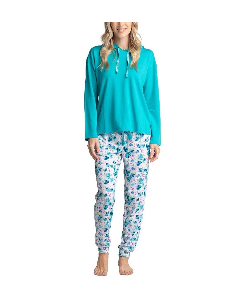 Women's Hoodie & Jogger Lounge Set Blue $27.20 Sleepwear