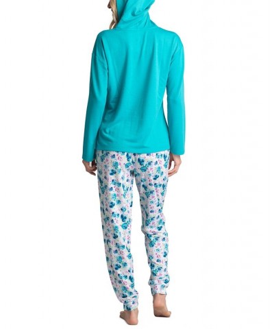 Women's Hoodie & Jogger Lounge Set Blue $27.20 Sleepwear