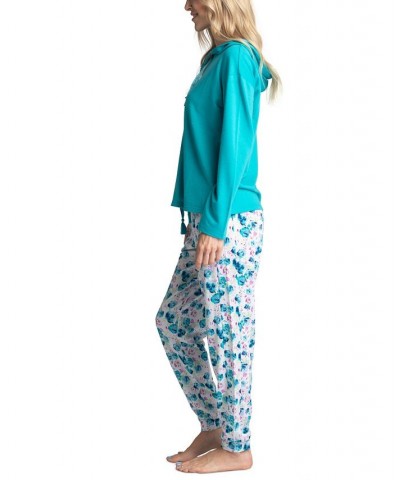 Women's Hoodie & Jogger Lounge Set Blue $27.20 Sleepwear