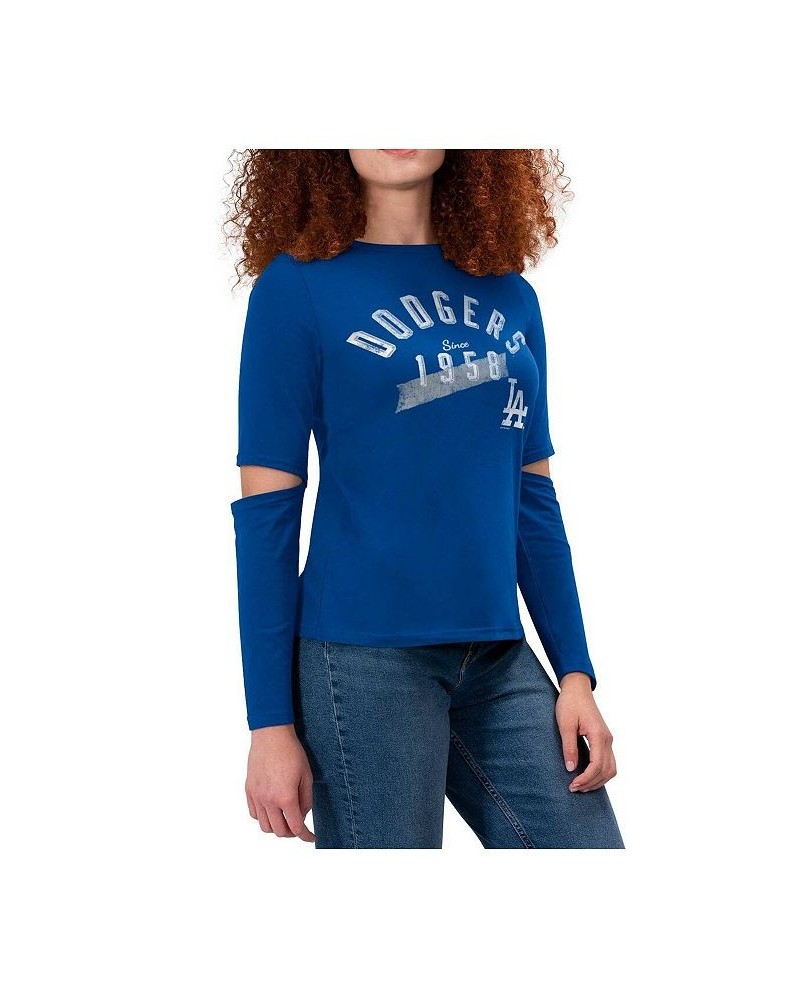 Women's Royal Los Angeles Dodgers Formation Long Sleeve T-shirt Royal $25.99 Tops