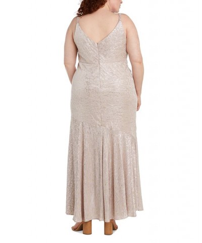 Plus Size Sleeveless Glitter Slit-Front Dress Champ $65.67 Dresses