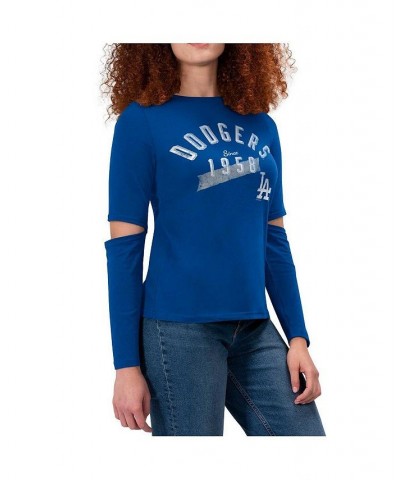 Women's Royal Los Angeles Dodgers Formation Long Sleeve T-shirt Royal $25.99 Tops