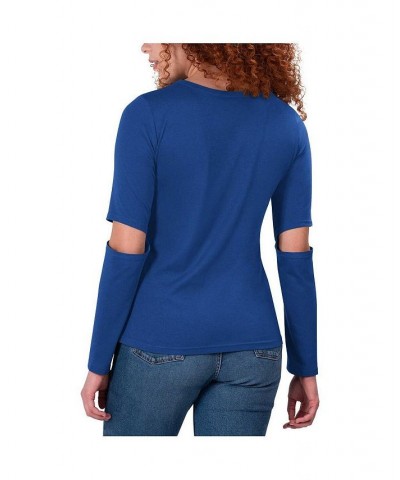 Women's Royal Los Angeles Dodgers Formation Long Sleeve T-shirt Royal $25.99 Tops