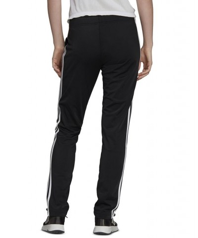 Women's Essentials Warm-Up Tapered 3-Stripes Track Pants Black $23.19 Pants