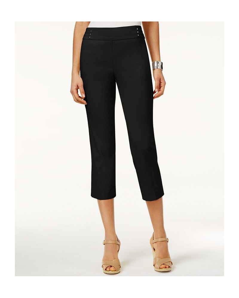 Embellished Pull-On Capri Pants Deep Black $16.79 Pants