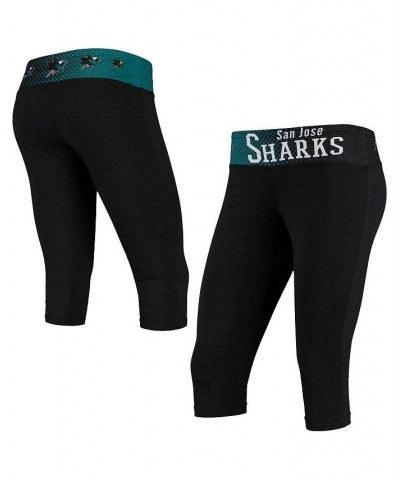 Women's Black San Jose Sharks Dynamic Capri Shorts Black $23.85 Shorts