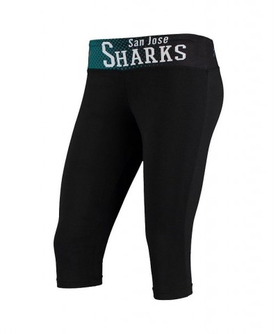 Women's Black San Jose Sharks Dynamic Capri Shorts Black $23.85 Shorts