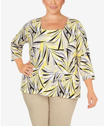 Plus Size Printed Essentials Jersey Top Multi $21.36 Tops