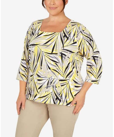 Plus Size Printed Essentials Jersey Top Multi $21.36 Tops