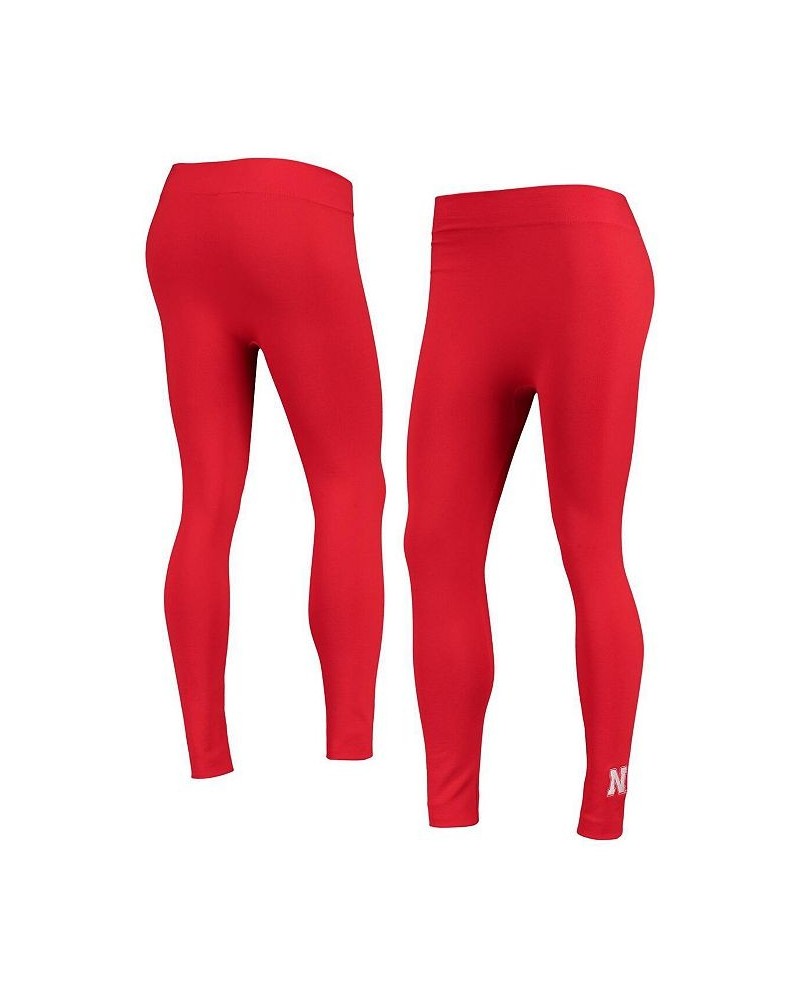 Women's Scarlet Nebraska Huskers Fleece-Lined Leggings Scarlet $14.35 Pants