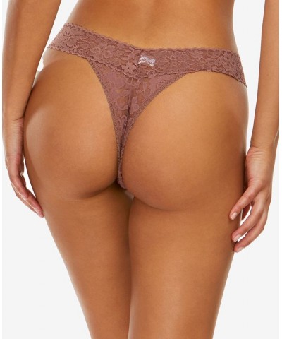 Women's Daily Lace Original Rise Thong 771101 Brown $10.25 Panty