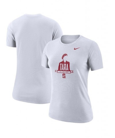 Women's White Stanford Cardinal Tara At The Top Performance T-shirt White $18.40 Tops