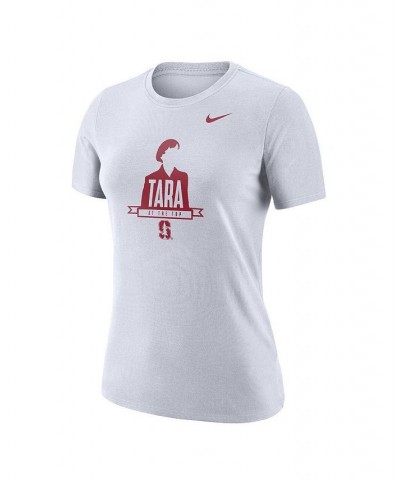 Women's White Stanford Cardinal Tara At The Top Performance T-shirt White $18.40 Tops