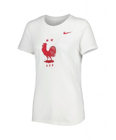 Women's White France National Team Club Crest T-shirt White $20.79 Tops