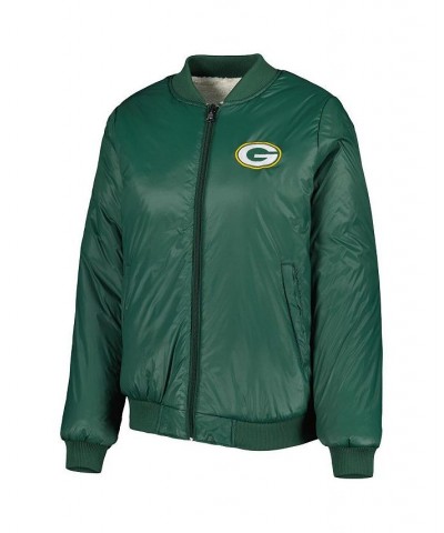 Women's Oatmeal and Green Green Bay Packers Switchback Reversible Full-Zip Jacket Oatmeal, Green $45.00 Jackets