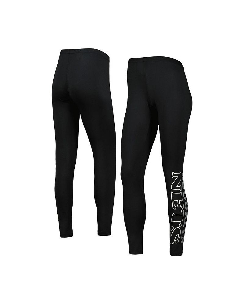 Women's Black Brooklyn Nets Stadium Leggings Black $22.00 Pants