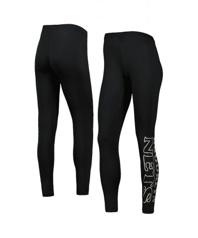 Women's Black Brooklyn Nets Stadium Leggings Black $22.00 Pants