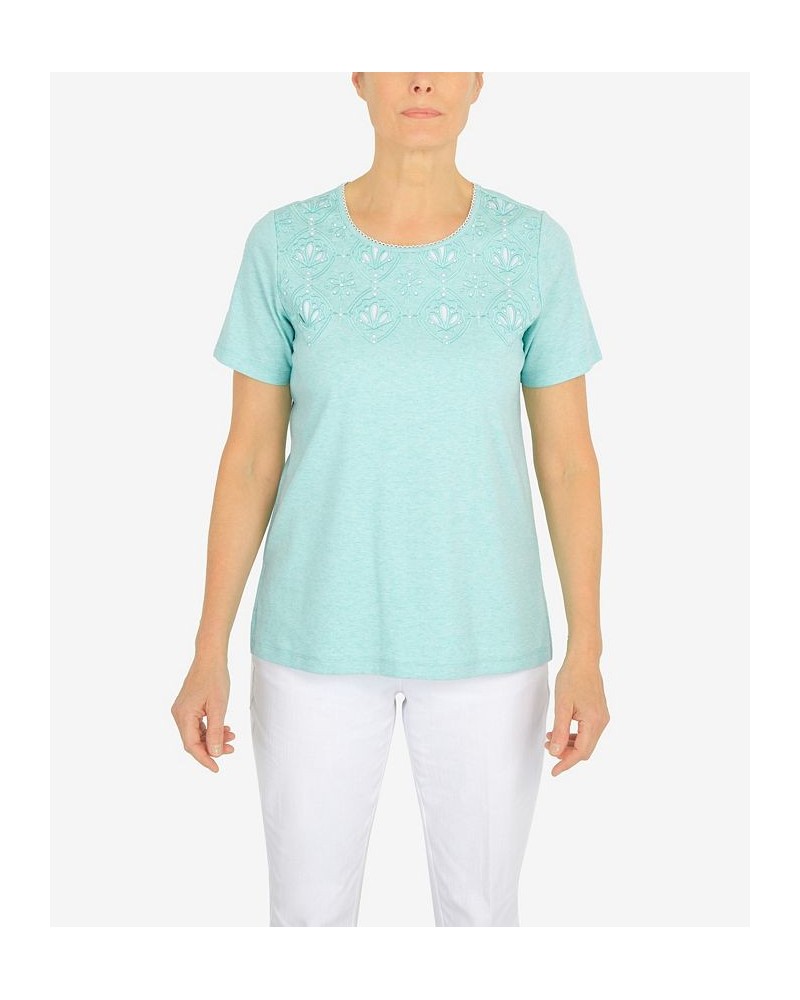 Petite Set Sail Sand Dollar Cut Out Top Neptune Green $28.50 Tops