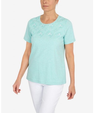 Petite Set Sail Sand Dollar Cut Out Top Neptune Green $28.50 Tops