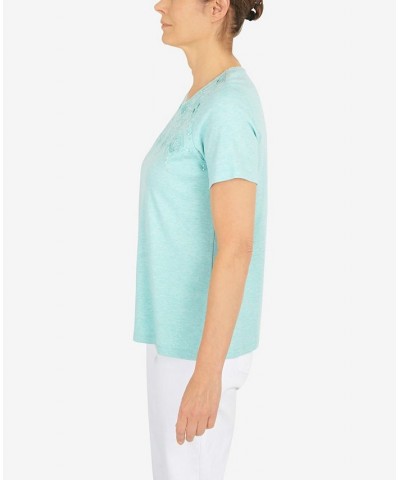 Petite Set Sail Sand Dollar Cut Out Top Neptune Green $28.50 Tops