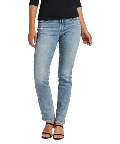 Women's Elyse Mid Rise Straight Leg Jeans Indigo $38.48 Jeans
