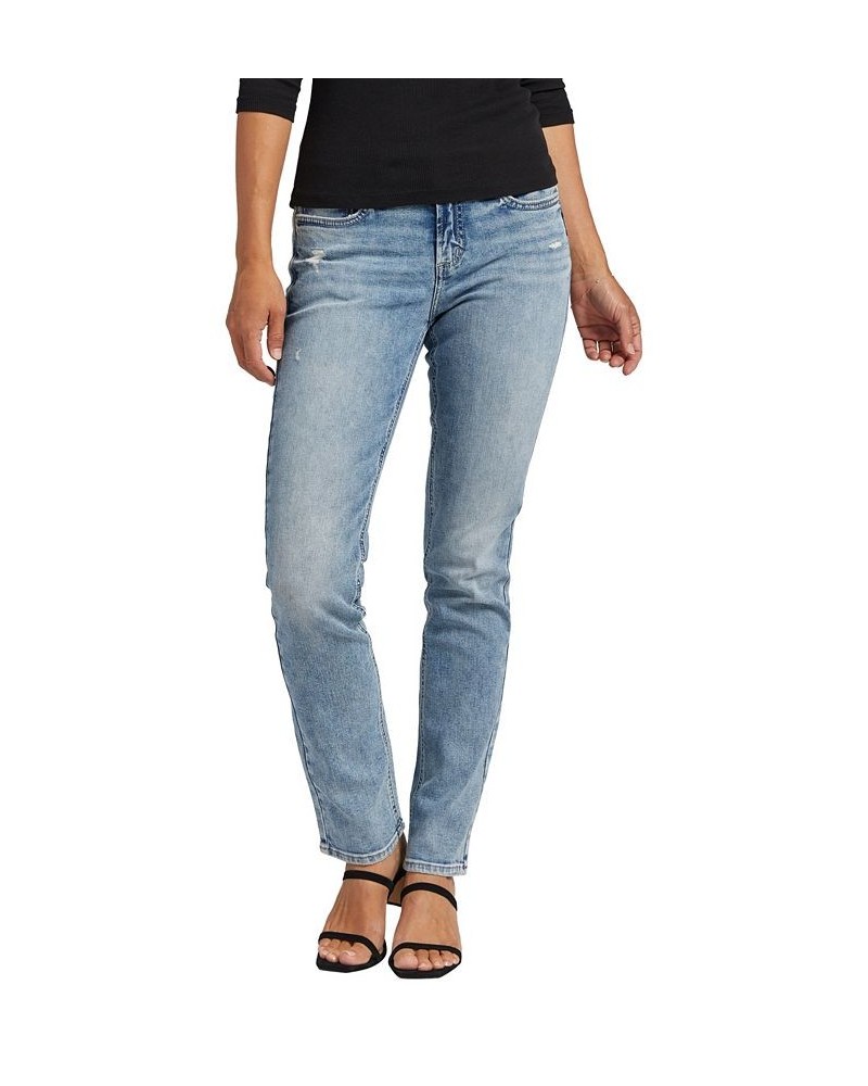 Women's Elyse Mid Rise Straight Leg Jeans Indigo $38.48 Jeans