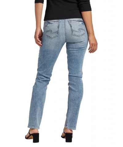 Women's Elyse Mid Rise Straight Leg Jeans Indigo $38.48 Jeans