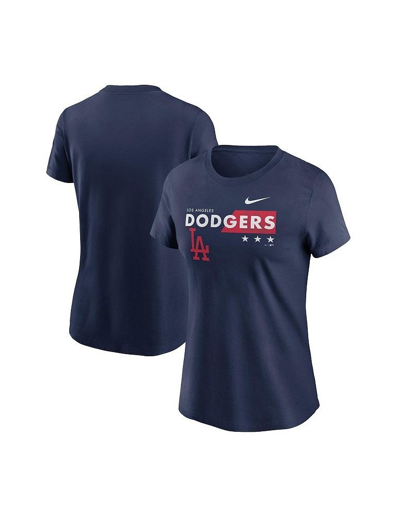 Women's Navy Los Angeles Dodgers Americana T-shirt Navy $24.29 Tops