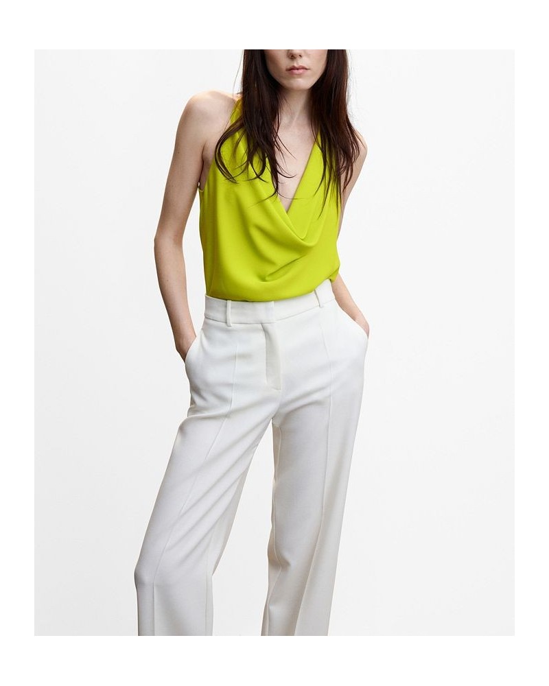 Women's Draped Neck Blouse Lime $31.79 Tops