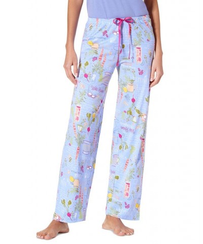 Women's Natural Ingredients Printed Knit Pajama Pants Jacaranda $13.94 Sleepwear