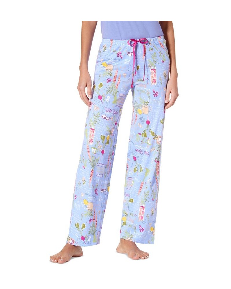 Women's Natural Ingredients Printed Knit Pajama Pants Jacaranda $13.94 Sleepwear